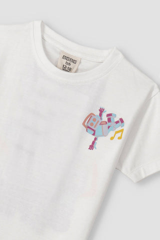 Robot Break Dance Graphic T-Shirt