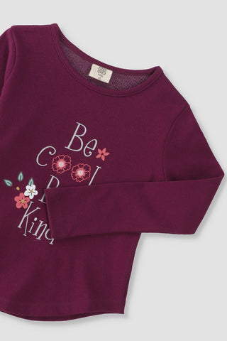 Floral Typography Long Sleeve T-Shirt