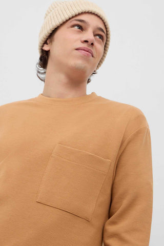 Ribbed Pocket Sweatshirt